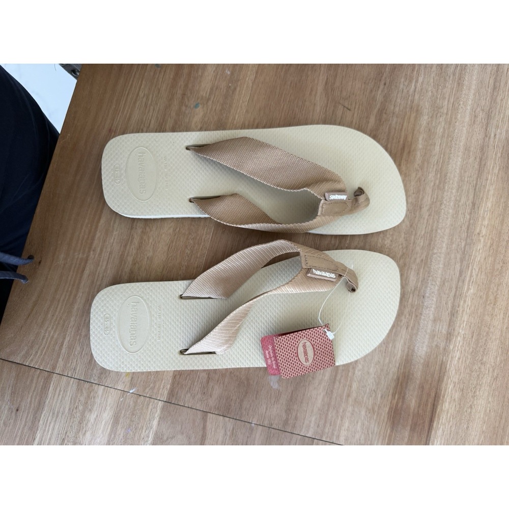 Havaianas Urban Basic Flip Flops Beige Tan Men's Size 13/14 NWT 47-48